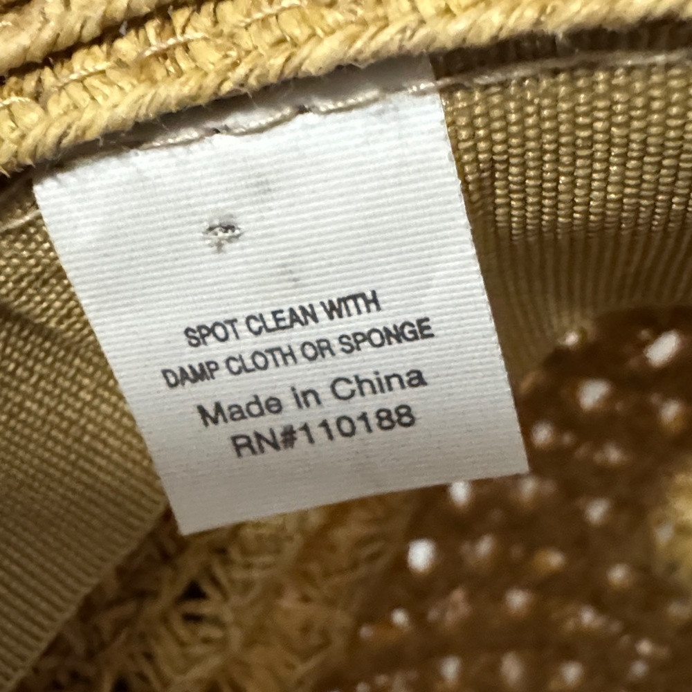 Summer Hat-Tan with Black Ribbon Detail-Paper Material-EUC - Picture 9 of 13